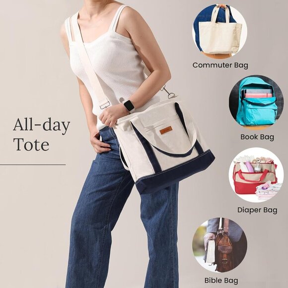 Versatile Crossbody Purse for Women: Stylish Zippered Tote with Laptop Sleeve - Picture 9 of 9